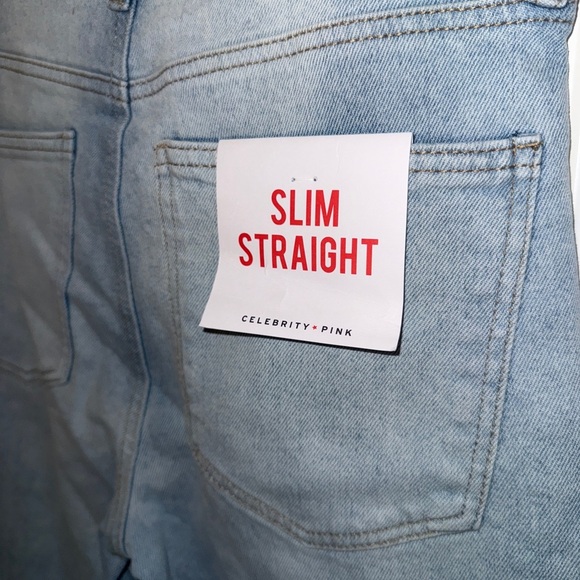Celebrity Pink Women's Jeans Light Blue and Dark Blue Slim Straight 5/27 New - Picture 11 of 12